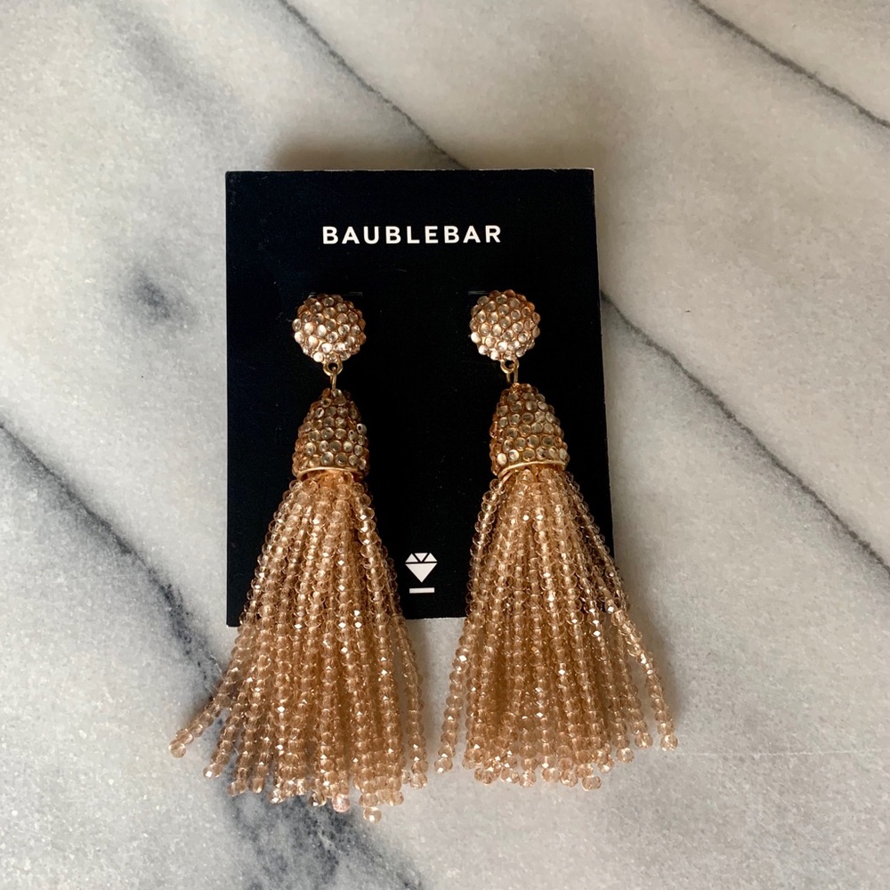 Baublebar Nynette Tassel Drop Earrings (CHAMPAGNE)